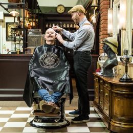 The Shave Factory Barber Cape Style Gucci Blue