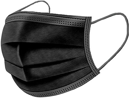Black 3 Ply Disposable Mask (Pack of 50)