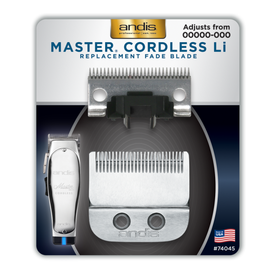 Andis Master Cordless Li Replacement Fade Blade (Carbon Steel)