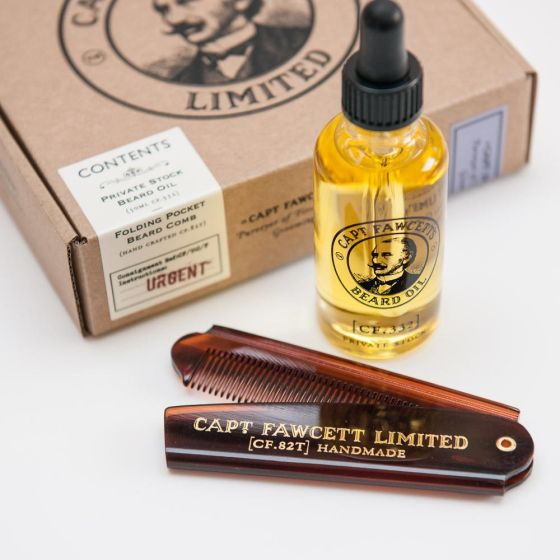 Captain Fawcett Beard Oil & Pocket Beard Comb