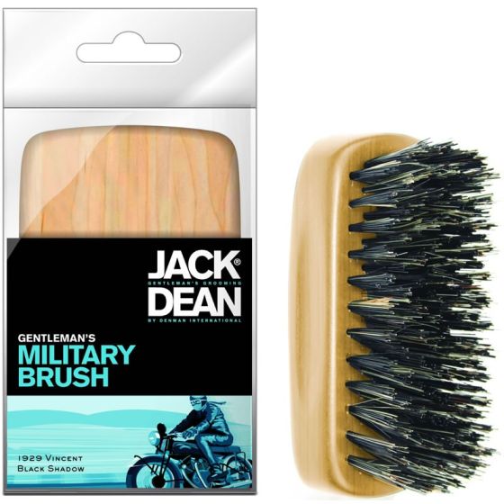 Jack Dean Gents Military Brush - Light Wood