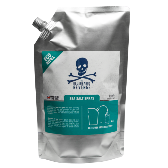 Bluebeards Revenge Sea Salt Spray Refill Pouch - 1 litre