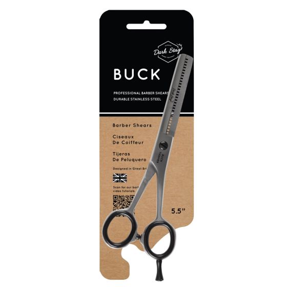 Dark Stag Buck Barber Thinning Scissor - 5.5"