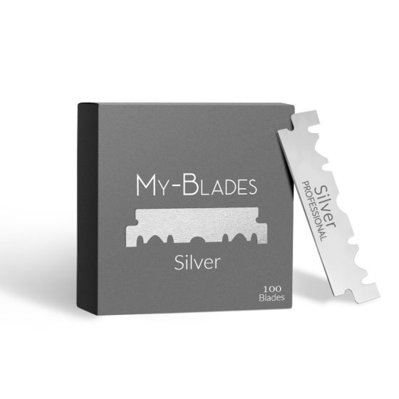 My-Blades Silver Single Edge Razor Blades x100