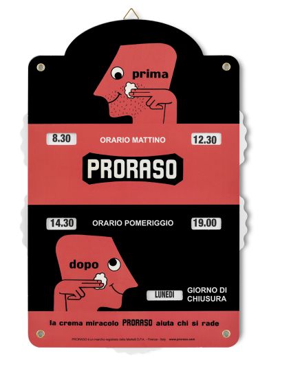 Proraso Branded Opening Hours Sign
