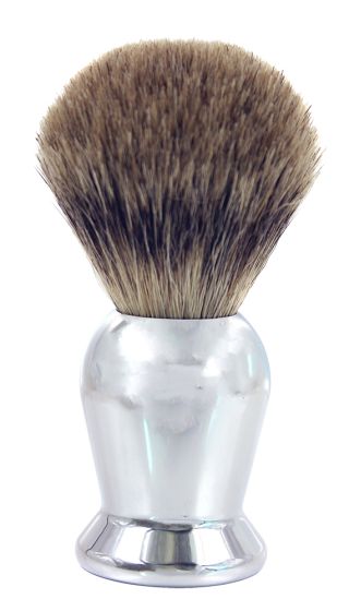 Frank Shaving Badger Hair Shaving Brush - Chrome Handle